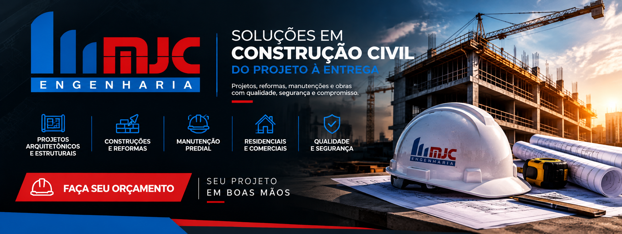MJC Engenharia — Soluções em construção civil. Faça seu orçamento.
