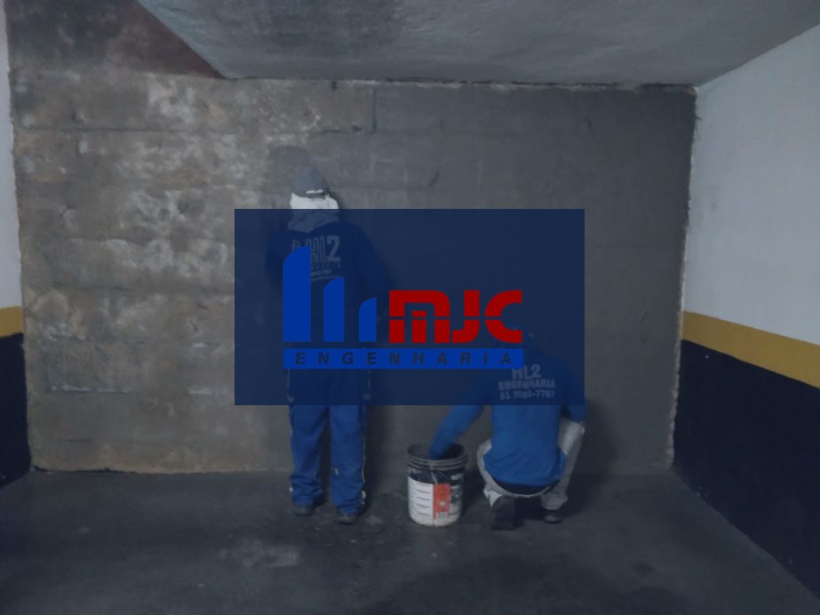 Condomínio Bloco C — SQS 214 — IMPERMEABILIZAÇÃO NEGATIVA CORTINA - GARAGEM